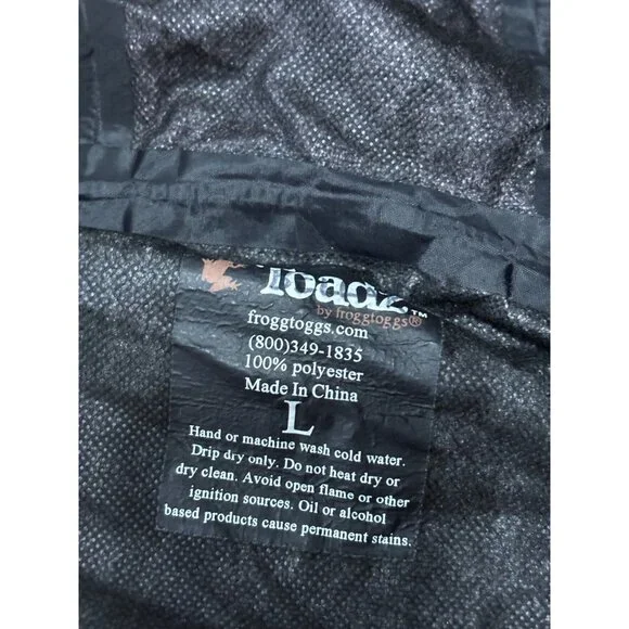 Frogg Toggs Mens Windbreaker Rain Jacket Sz Large Red Hooded Full Zip Polyester - Picture 5 of 6